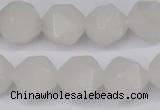 CNG6186 15.5 inches 10mm faceted nuggets white jade beads