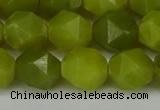 CNG6190 15.5 inches 10mm faceted nuggets lemon jade beads