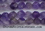 CNG6230 15.5 inches 6mm faceted nuggets amethyst beads