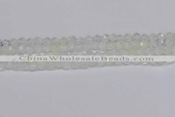 CNG6258 15.5 inches 6mm faceted nuggets green cherry quartz beads