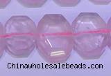 CNG6301 15.5 inches 13*18mm - 15*20mm faceted freeform rose quartz beads