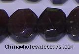 CNG6308 15.5 inches 13*18mm - 15*20mm faceted freeform smoky quartz beads