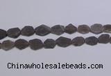 CNG6359 15.5 inches 14*18mm - 16*22mm freeform matte smoky quartz beads