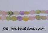 CNG6363 15.5 inches 14*18mm - 16*22mm freeform matte mixed quartz beads