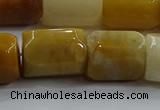 CNG6416 15.5 inches 15*20mm faceted nuggets yellow jade beads