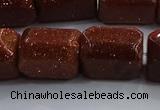 CNG6421 15.5 inches 15*20mm faceted nuggets goldstone beads