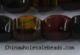 CNG6427 15.5 inches 15*20mm faceted nuggets mixed tiger eye beads