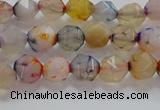 CNG6500 15.5 inches 6mm faceted nuggets agate beads wholesale