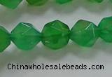 CNG6514 15.5 inches 10mm faceted nuggets green agate beads