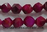 CNG6535 15.5 inches 8mm faceted nuggets red tiger eye beads
