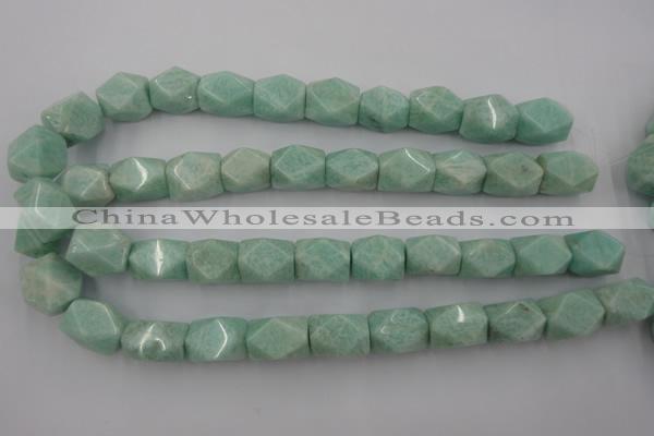 CNG657 15.5 inches 13*18mm faceted nuggets amazonite beads
