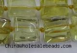 CNG6807 15.5 inches 8*12mm - 10*16mm nuggets lemon quartz beads