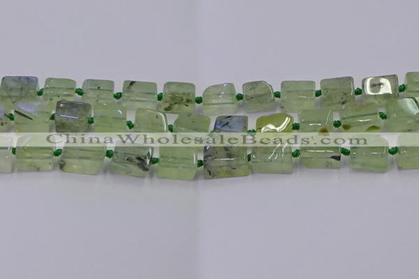 CNG6810 15.5 inches 8*12mm - 10*16mm nuggets prehnite beads