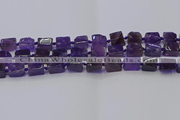 CNG6819 15.5 inches 8*12mm - 10*16mm nuggets amethyst beads