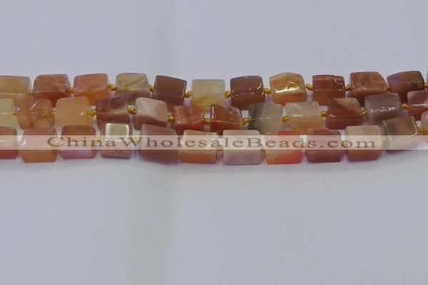 CNG6825 15.5 inches 8*12mm - 10*16mm nuggets sunstone beads