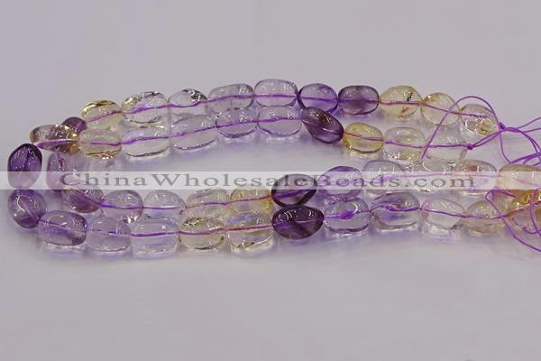 CNG6860 15.5 inches 12*16mm - 13*18mm nuggets amethyst & citrine beads