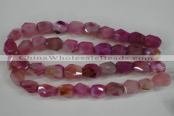 CNG687 15.5 inches 15*18mm - 18*20mm faceted nuggets agate beads