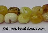 CNG6880 15.5 inches 8*12mm - 10*14mm nuggets yellow opal beads