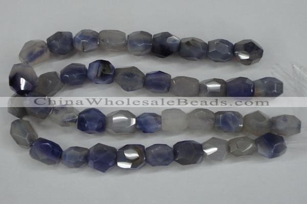 CNG689 15.5 inches 15*18mm - 18*20mm faceted nuggets agate beads