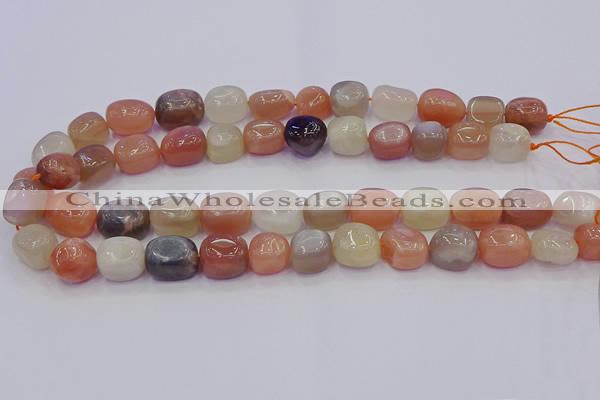 CNG6897 15.5 inches 12*16mm - 13*18mm nuggets mixed moonstone beads