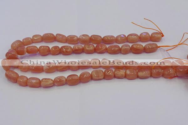 CNG6900 15.5 inches 8*12mm - 10*14mm nuggets moonstone beads