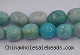 CNG6908 15.5 inches 8*12mm - 10*14mm nuggets amazonite beads