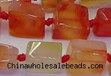 CNG6933 15.5 inches 8*12mm - 10*16mm nuggets red agate beads