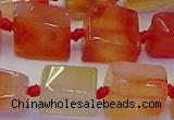 CNG6933 15.5 inches 8*12mm - 10*16mm nuggets red agate beads