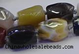 CNG6937 12*16mm - 15*20mm faceted nuggets mixed Botswana agate beads