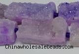 CNG7013 15.5 inches 10*28mm - 12*30mm freeform druzy agate beads