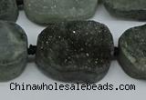 CNG7028 15.5 inches 20*28mm - 25*35mm freeform druzy agate beads