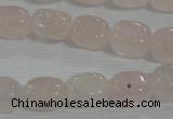 CNG704 15.5 inches 10*14mm nuggets rose quartz beads wholesale