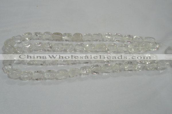 CNG705 15.5 inches 10*14mm nuggets white crystal beads wholesale