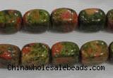 CNG708 15.5 inches 10*14mm nuggets unakite beads wholesale