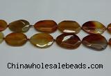 CNG7083 15.5 inches 25*35mm - 35*45mm faceted freeform agate beads