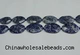 CNG7094 25*35mm - 35*45mm faceted freeform blue spot stone beads