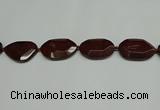 CNG7107 25*35mm - 35*45mm faceted freeform brecciated jasper beads