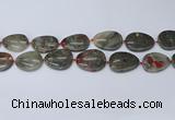 CNG7115 15.5 inches 20*25mm - 30*40mm freeform blood jasper beads