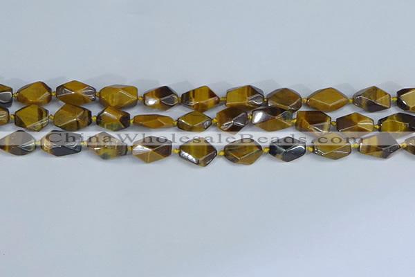CNG7139 6*10mm - 10*14mm faceted nuggets yellow tiger eye beads