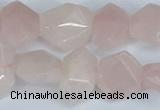 CNG7145 15.5 inches 8*12mm - 13*18mm faceted nuggets rose quartz beads