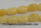 CNG716 15.5 inches 10*14mm nuggets rice yellow jade beads wholesale