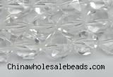 CNG7211 15.5 inches 8mm faceted nuggets white crystal beads