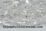 CNG7213 15.5 inches 12mm faceted nuggets white crystal beads