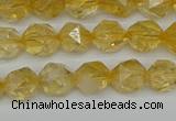 CNG7236 15.5 inches 8mm faceted nuggets citrine beads wholesale