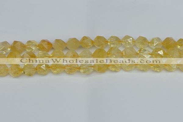 CNG7238 15.5 inches 12mm faceted nuggets citrine beads wholesale