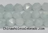 CNG7260 15.5 inches 6mm faceted nuggets aquamarine beads