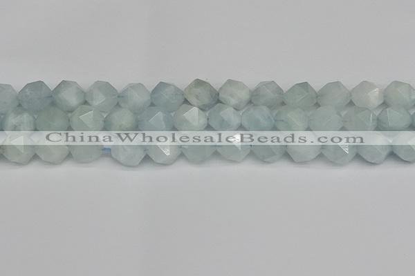 CNG7263 15.5 inches 12mm faceted nuggets aquamarine beads