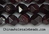 CNG7277 15.5 inches 10mm faceted nuggets red garnet beads