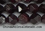 CNG7278 15.5 inches 12mm faceted nuggets red garnet beads