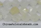 CNG7286 15.5 inches 8mm faceted nuggets white moonstone beads